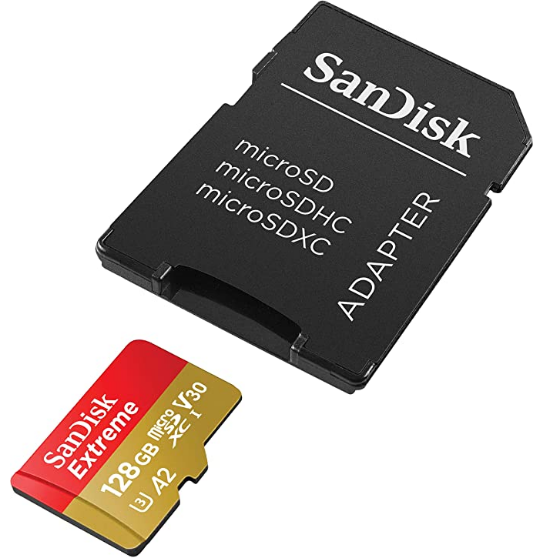 SanDisk 128GB Extreme microSDXC UHS-I Memory Card with Adapter - C10, ...